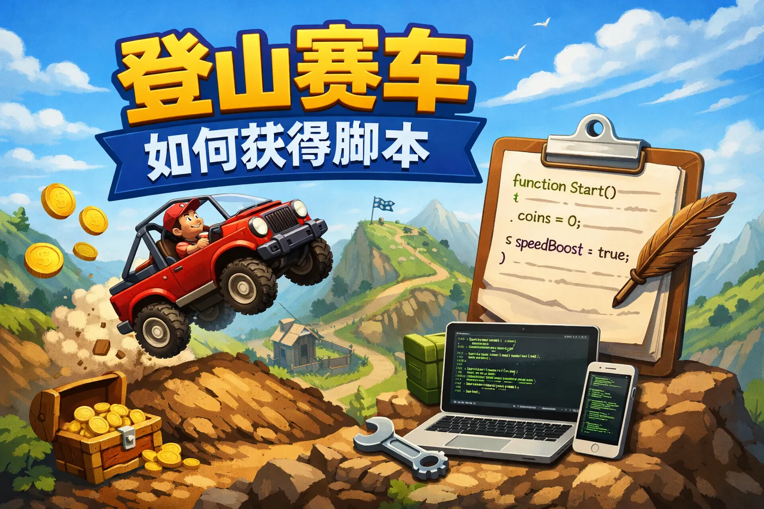 登山赛车如何获得脚本