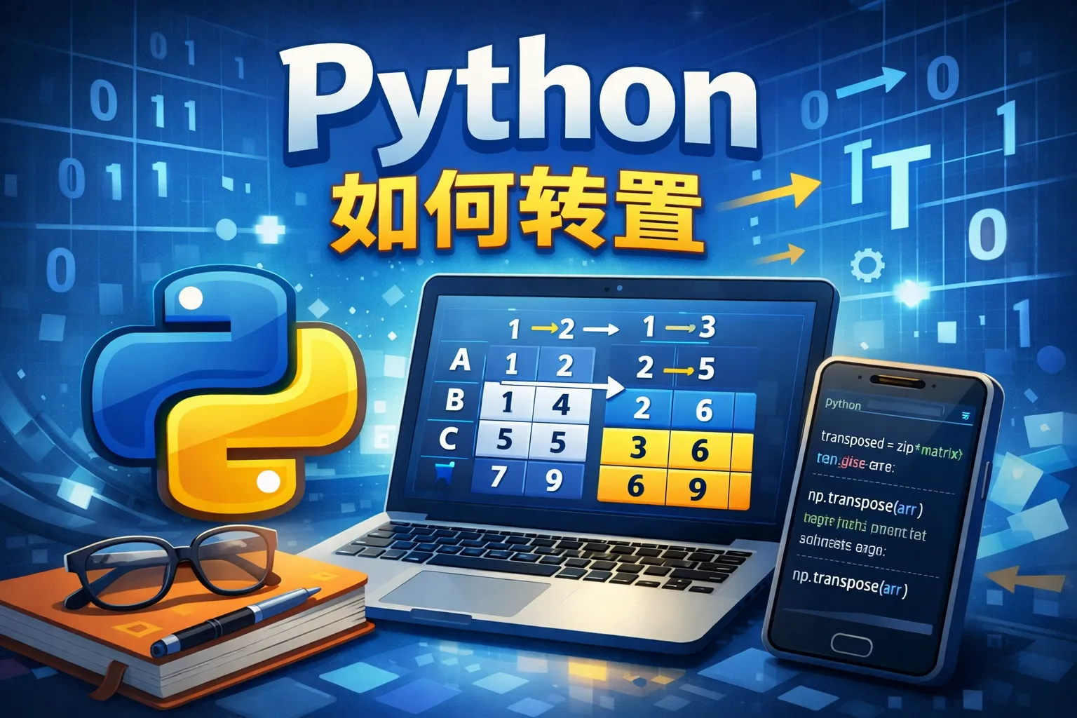 Python 如何转置