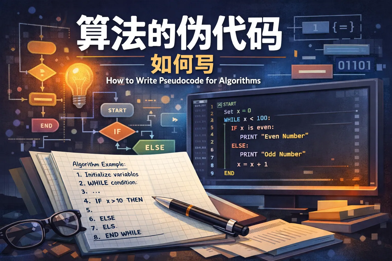 算法的伪代码如何写