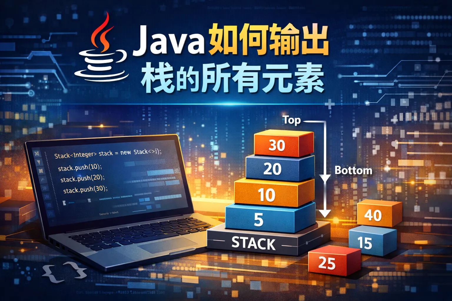 Java如何输出栈的所有元素