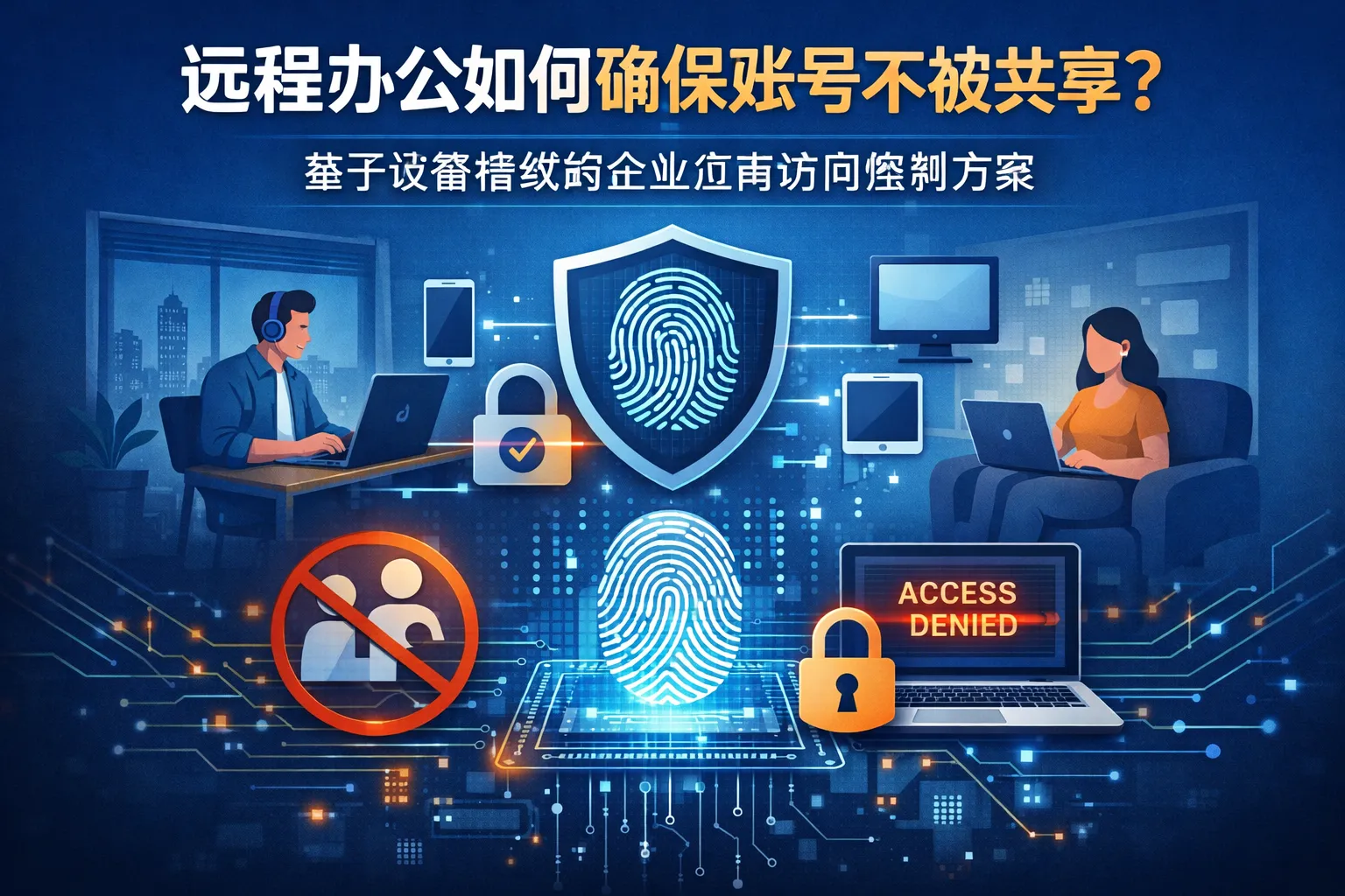远程办公如何确保账号不被共享?基于设备指纹的企业应用访问控制方案