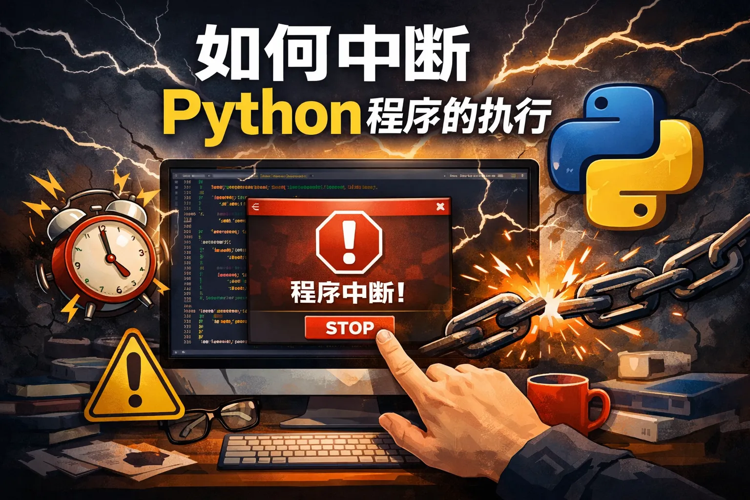 如何中断python程序的执行
