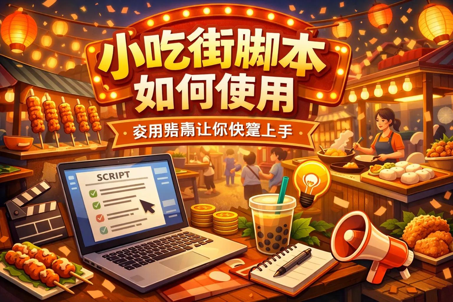 小吃街脚本如何使用