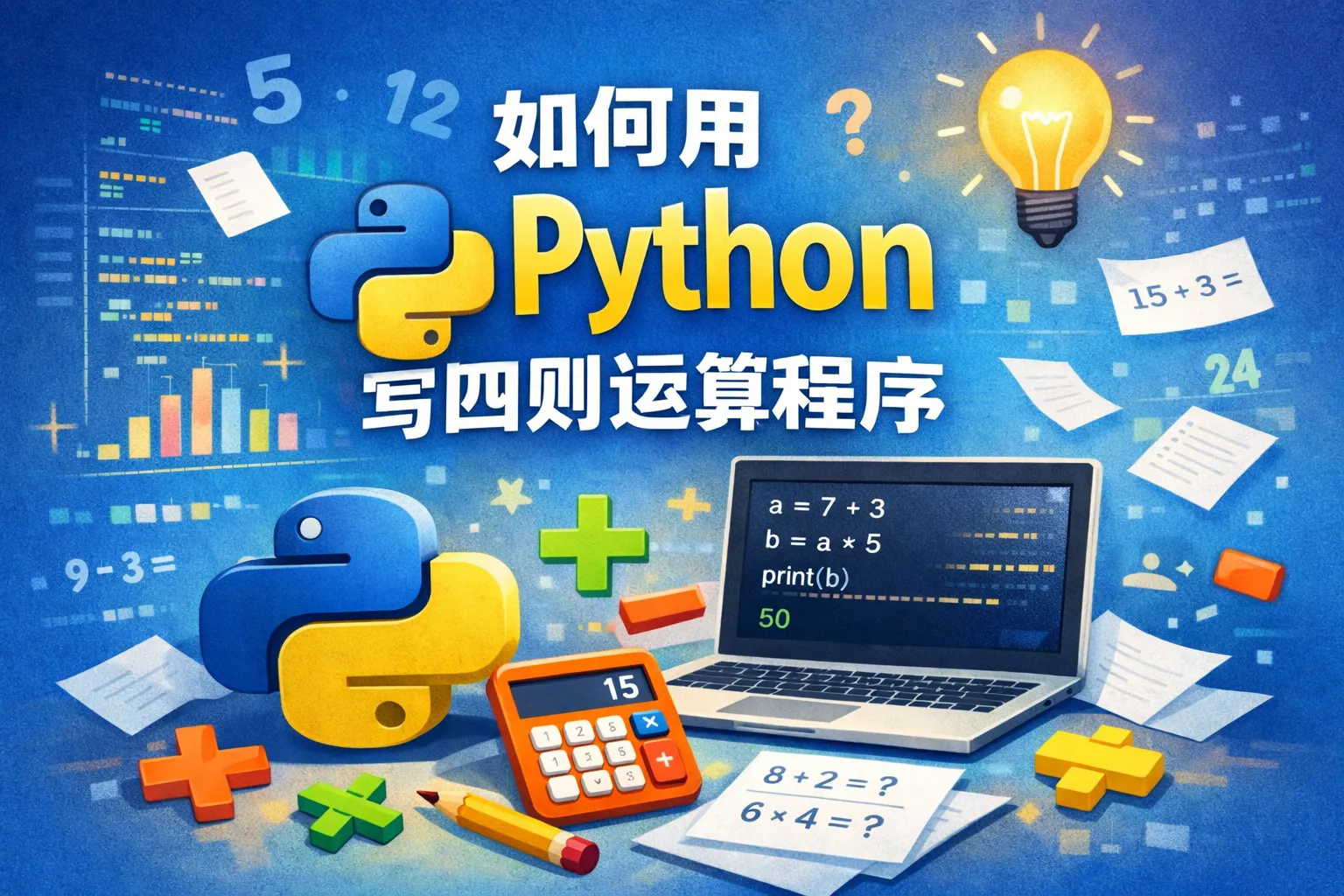 如何用python写四则运算程序