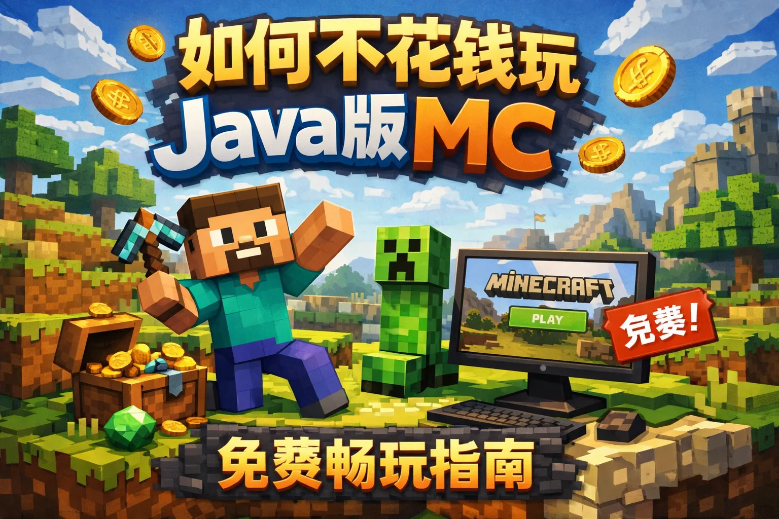 如何不花钱玩java版mc