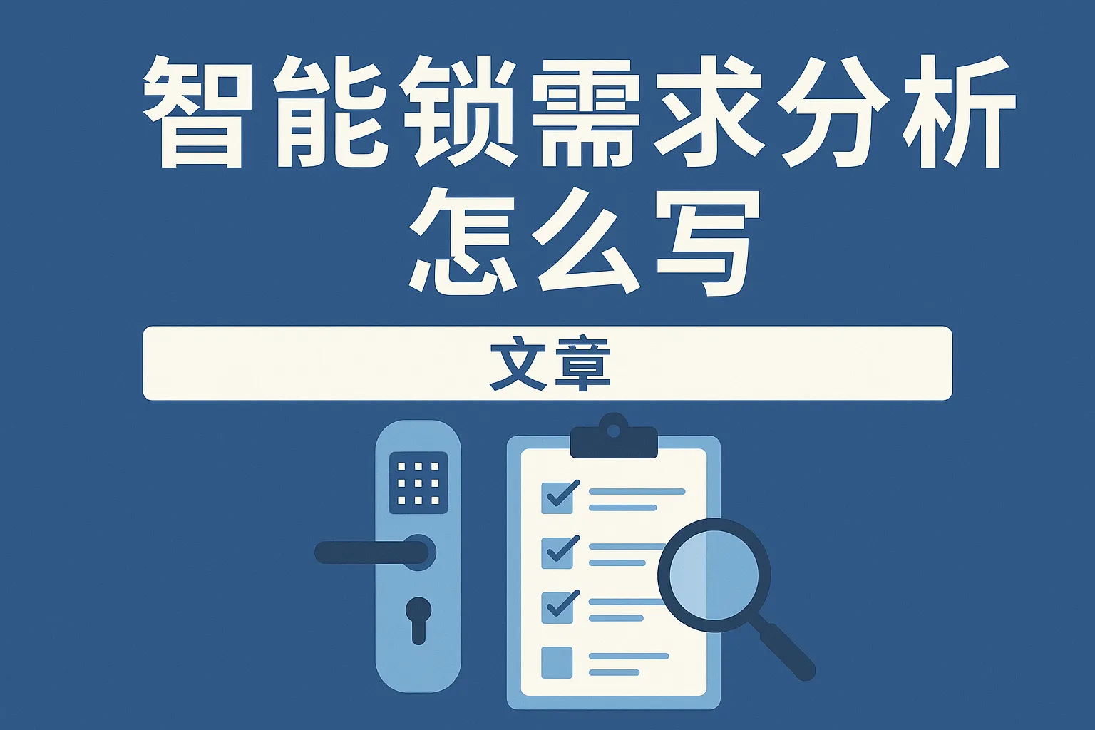 智能锁需求分析怎么写