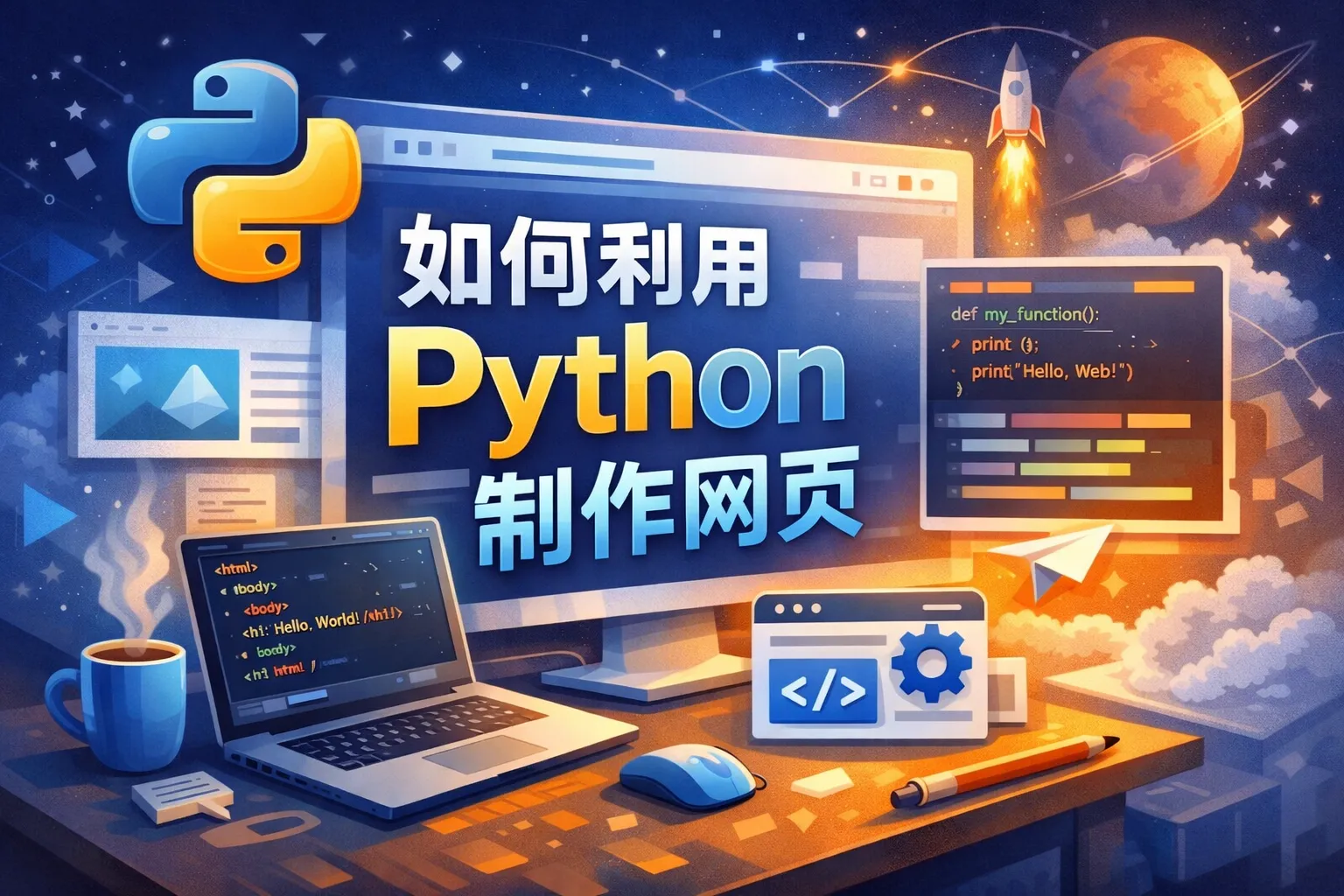 如何利用python制作网页