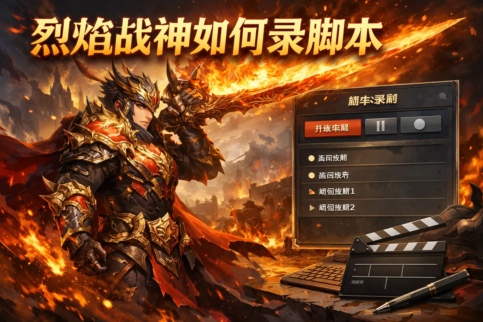 烈焰战神如何录脚本