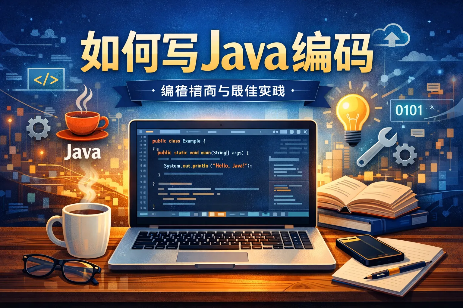 如何写java编码
