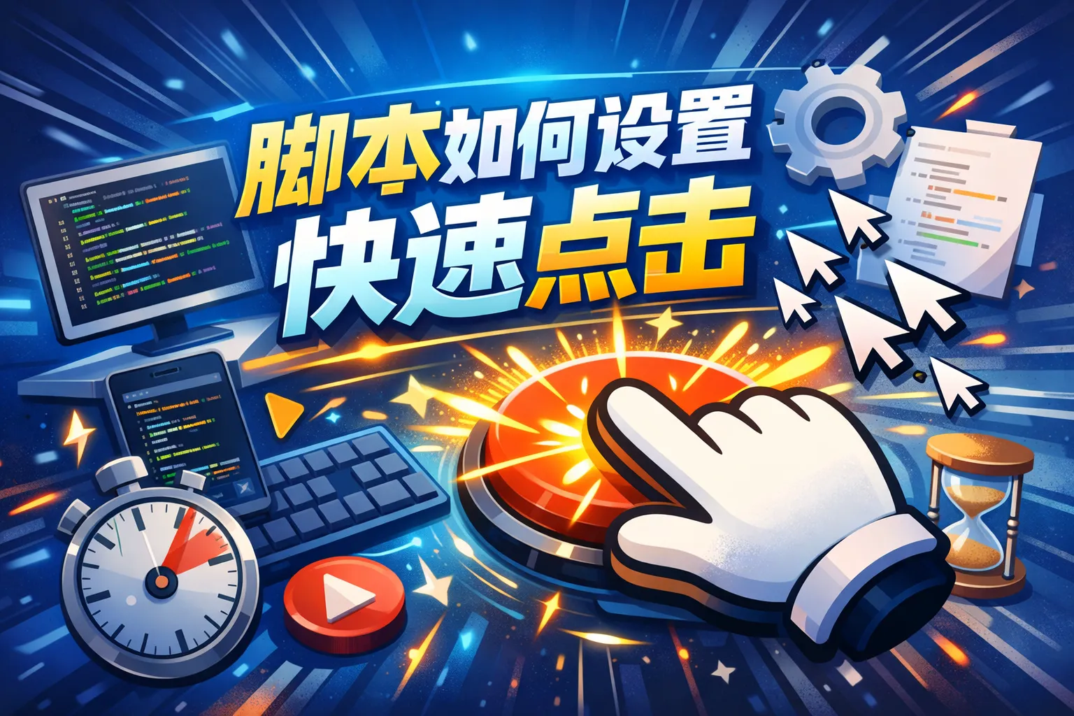 脚本如何设置快速点击