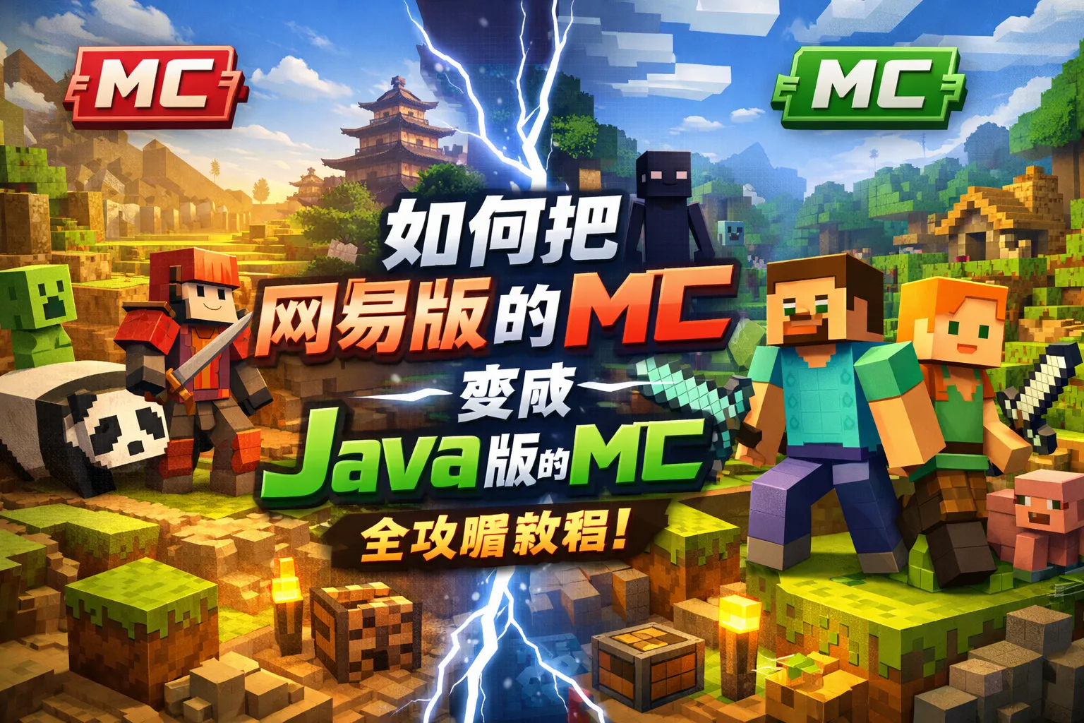 如何把网易版的mc变成java版的mc