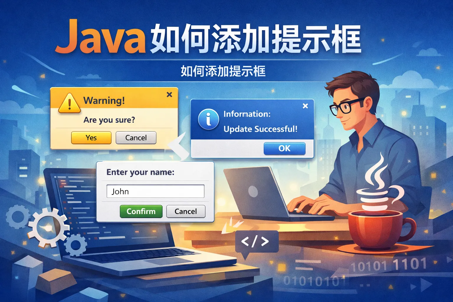 java如何添加提示框