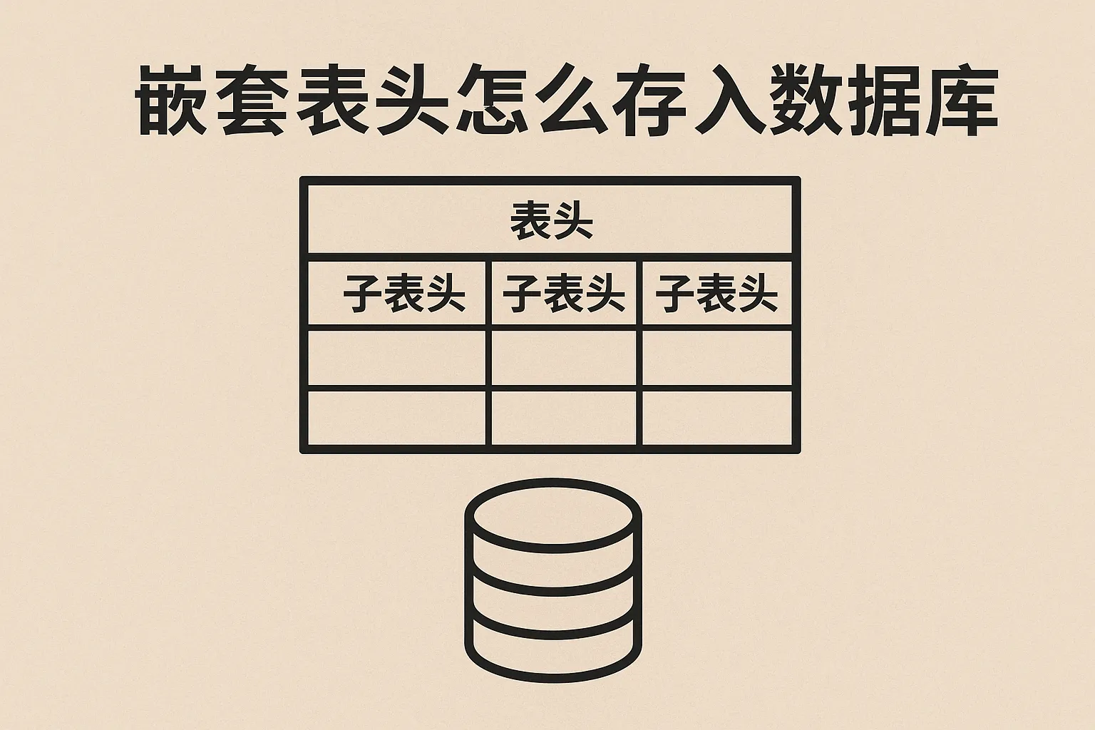 嵌套表头怎么存入数据库