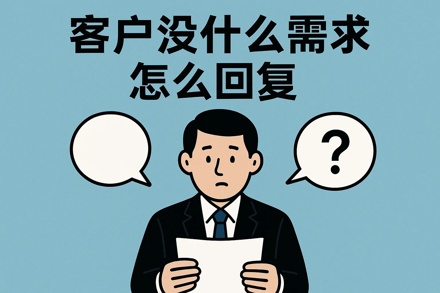 客户没什么需求怎么回复