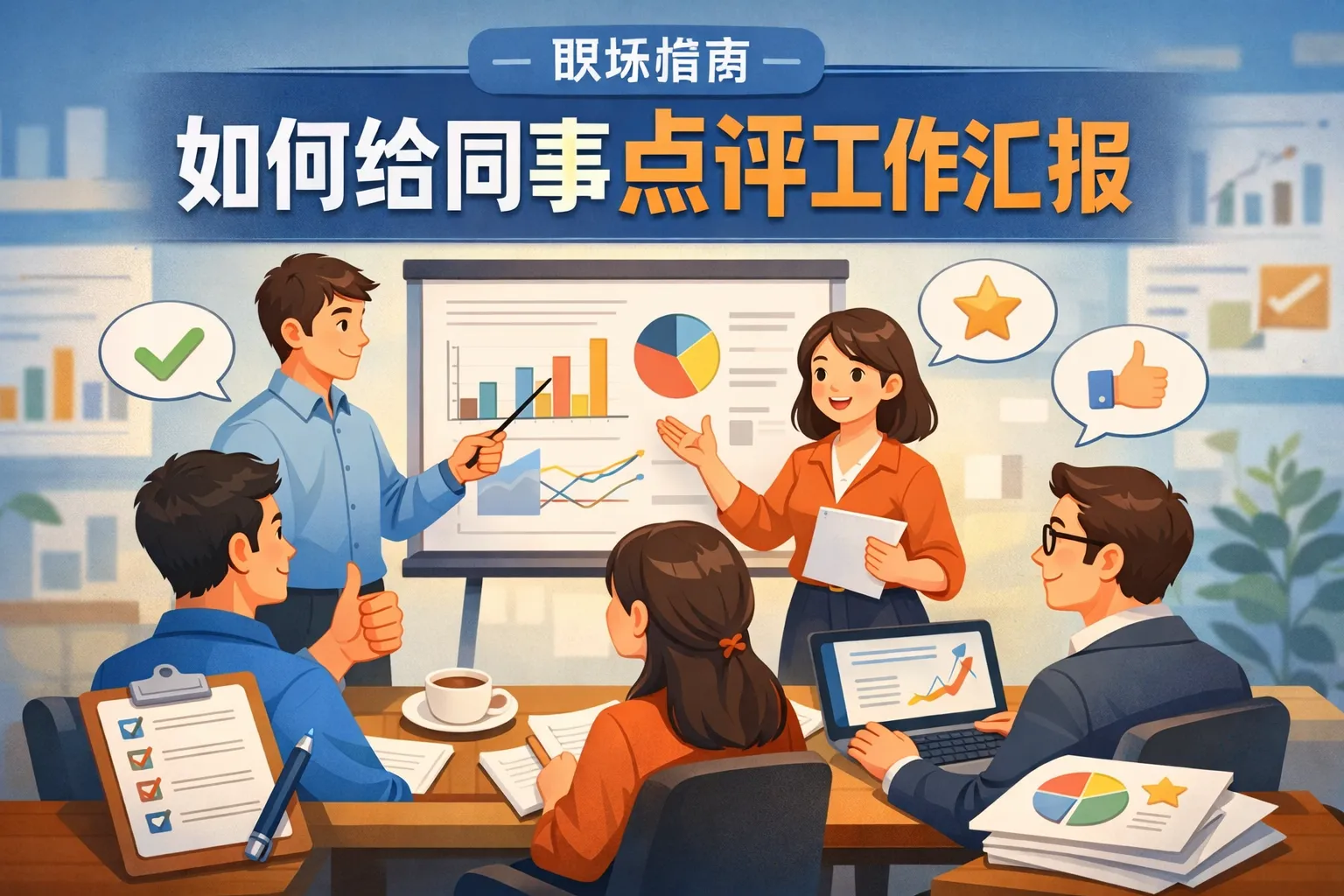 如何给同事点评工作汇报