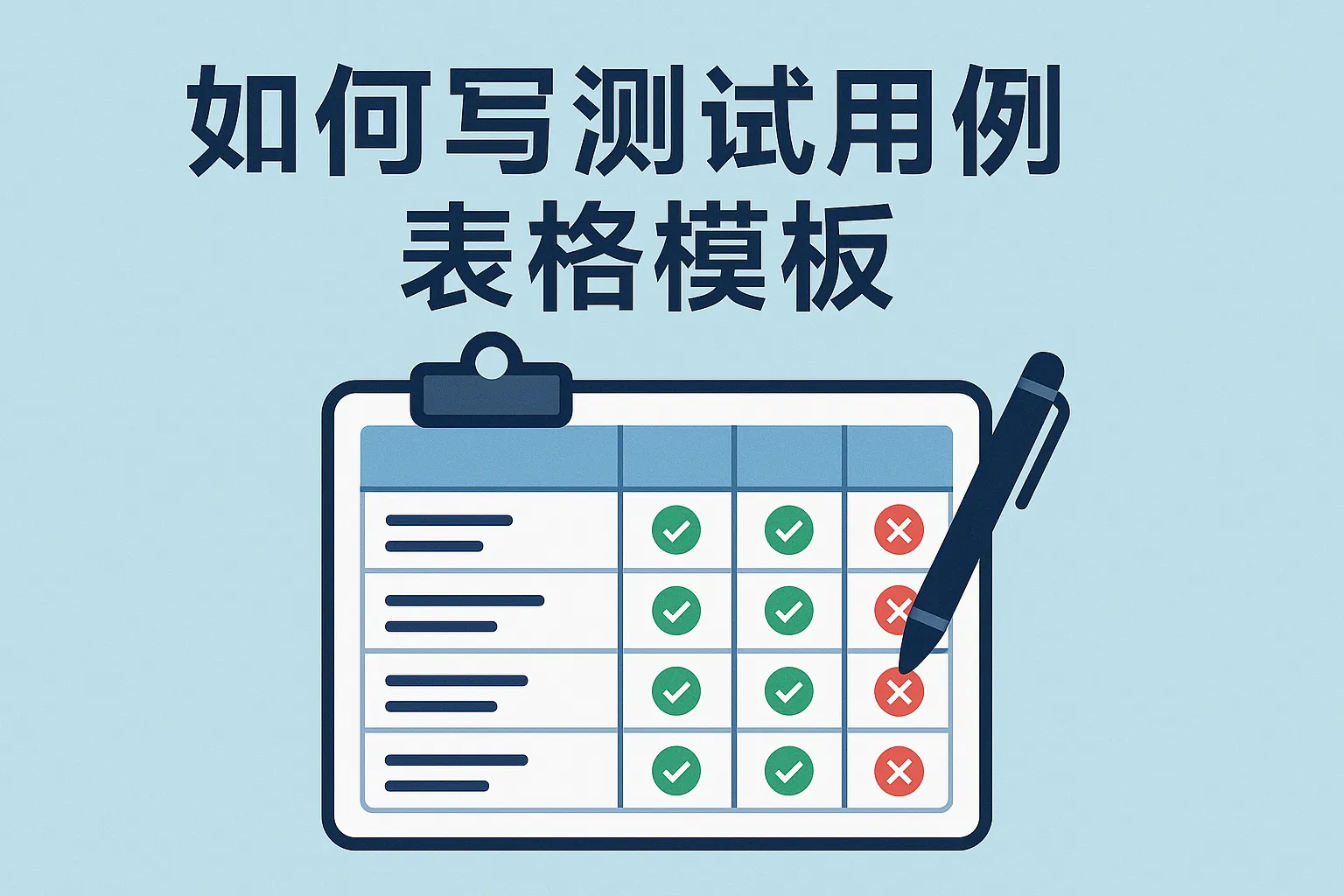 如何写测试用例表格模板
