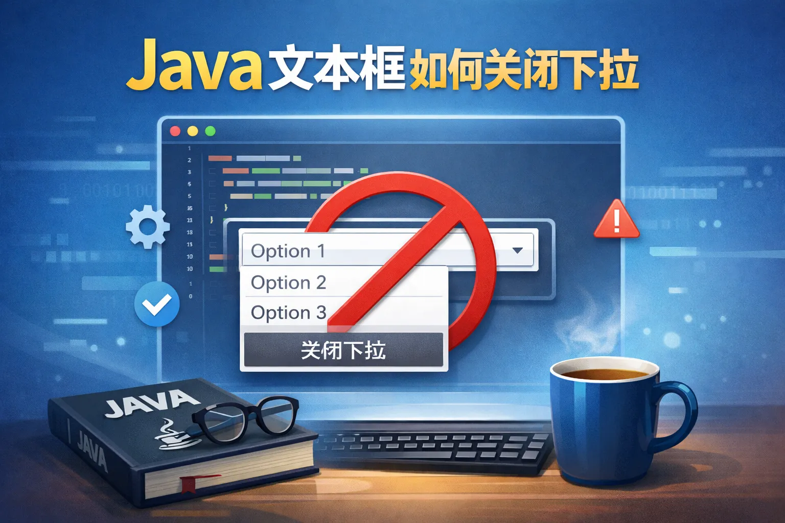 java文本框如何关闭下拉