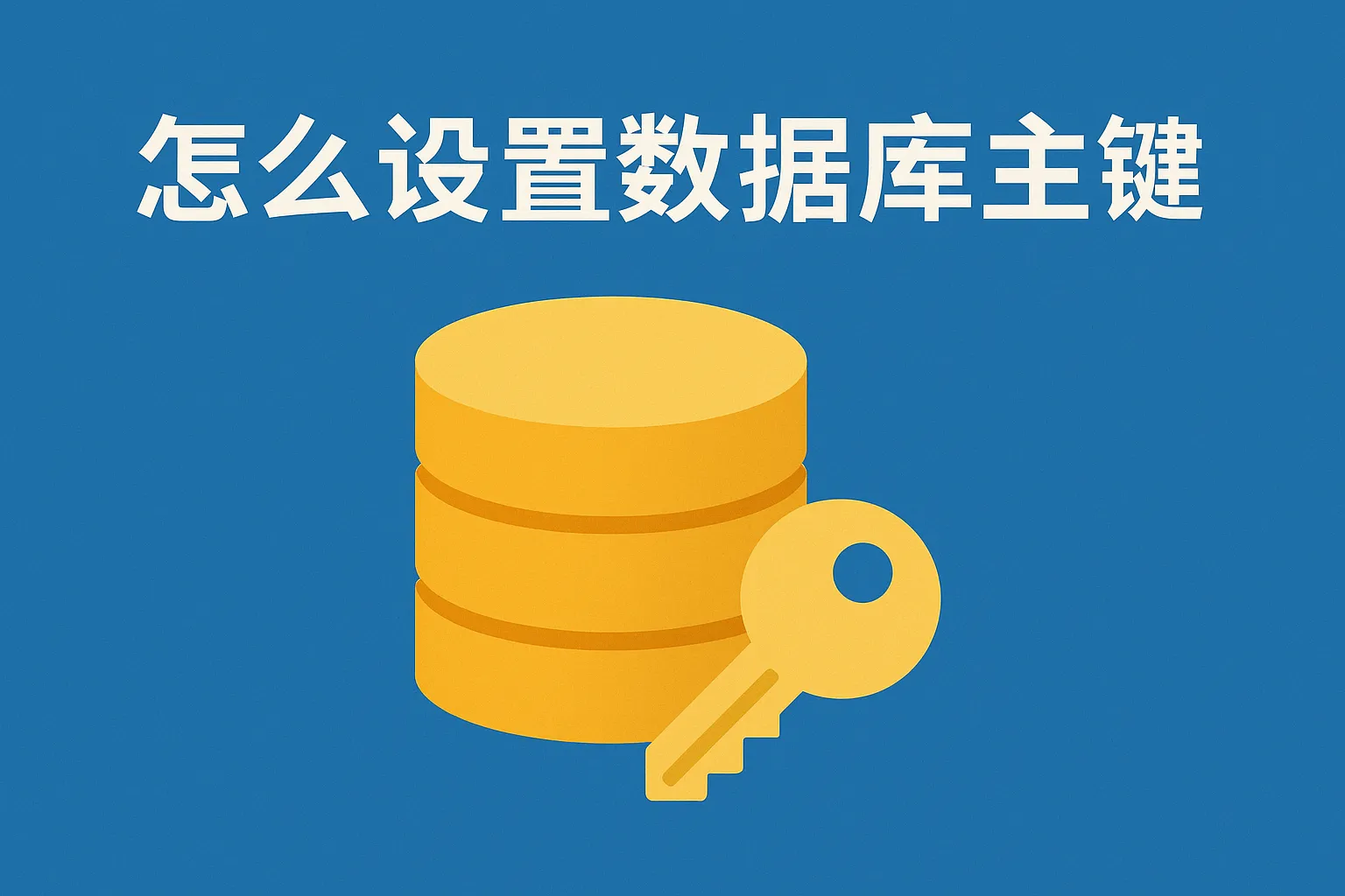 怎么设置数据库主键