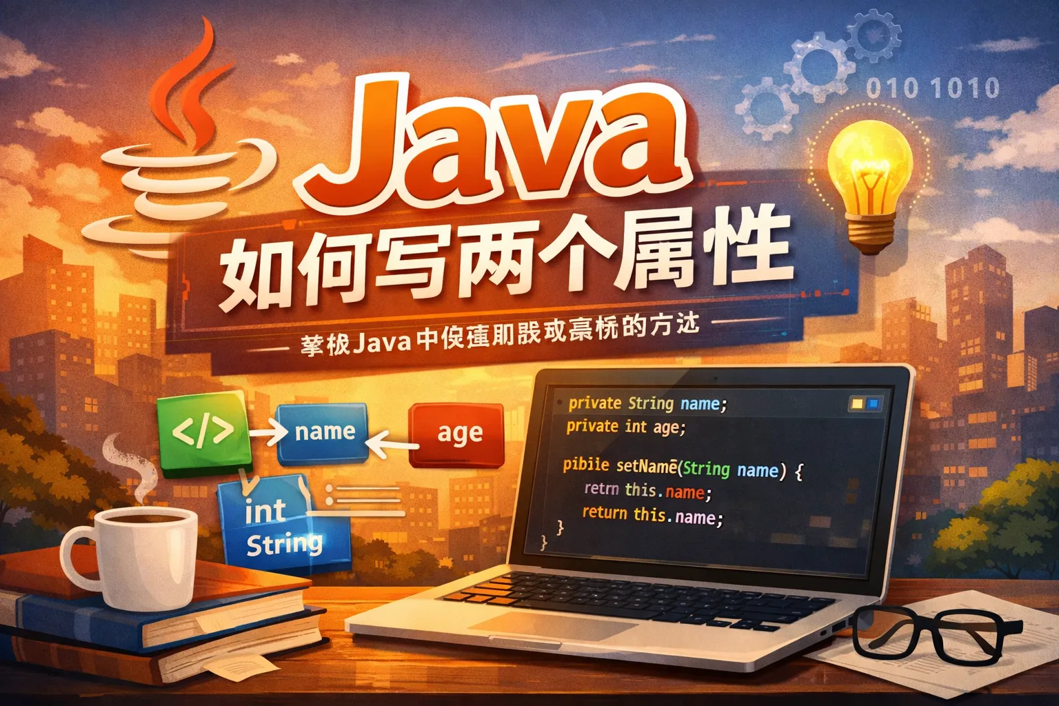 java如何写两个属性