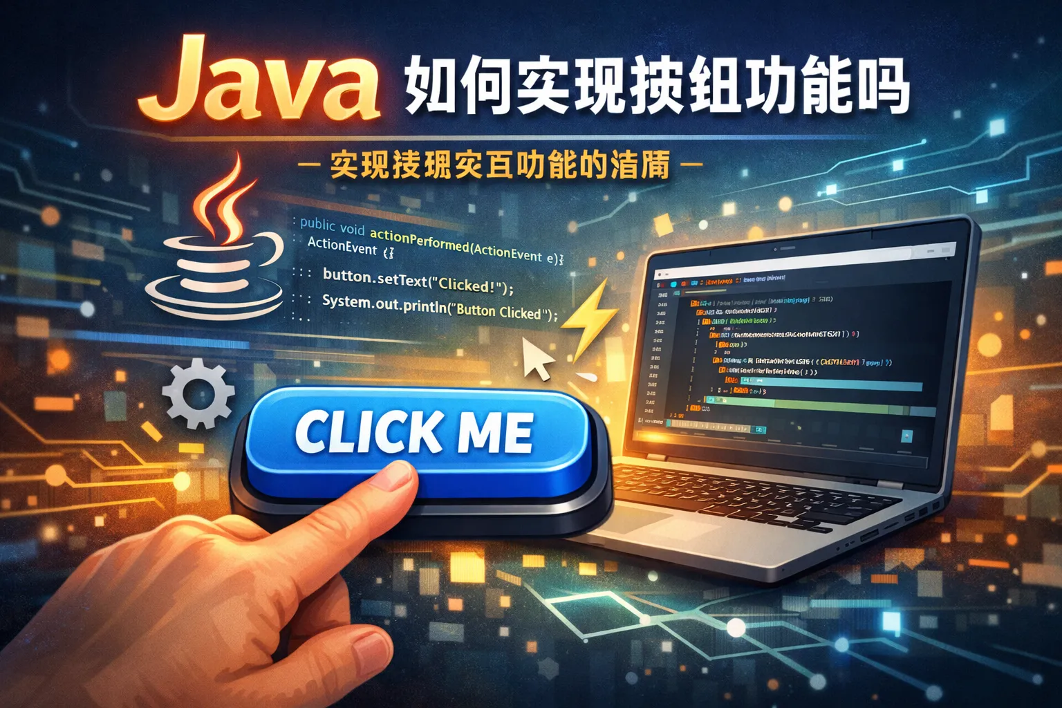 java 如何实现按钮功能吗