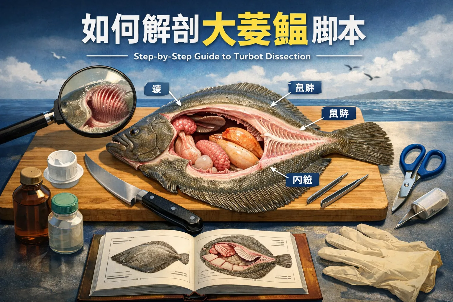 如何解剖大菱鲆脚本