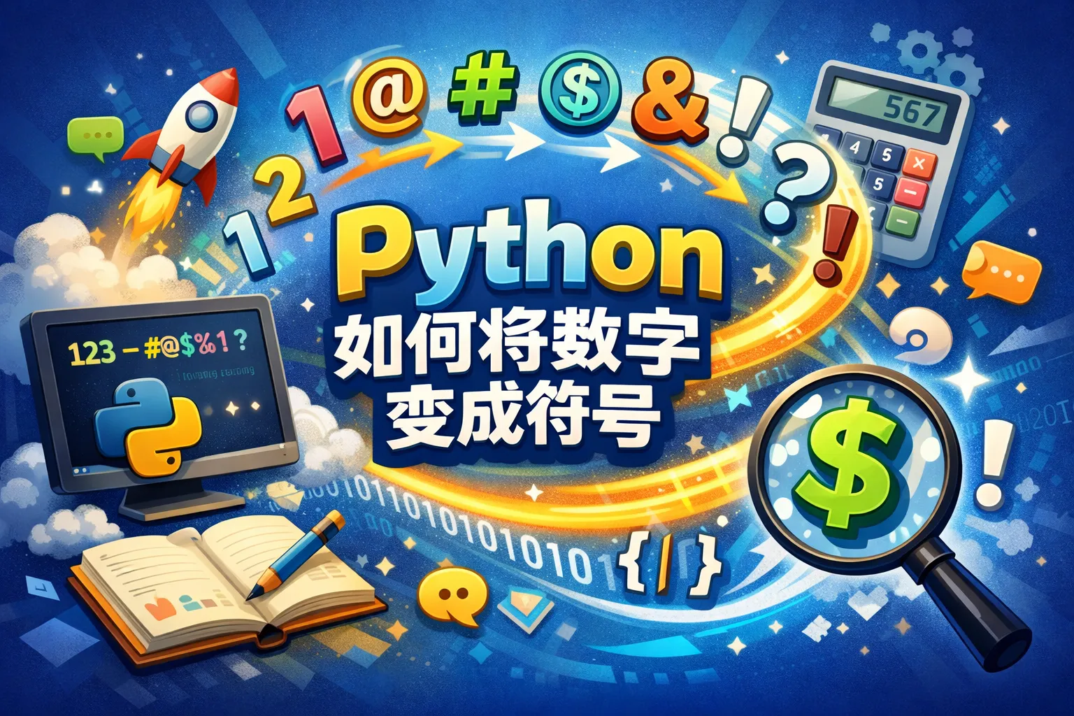 python如何将数字变成符号