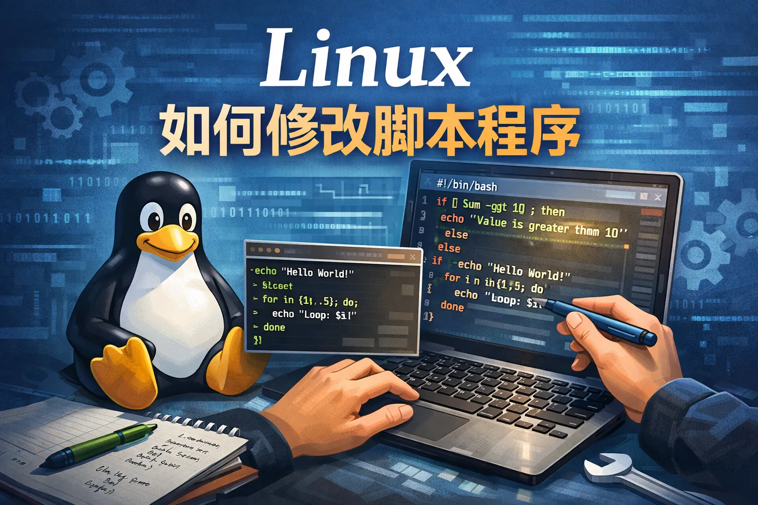 Linux如何修改脚本程序