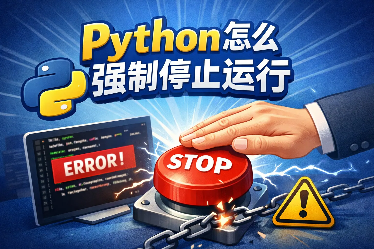 python怎么强制停止运行