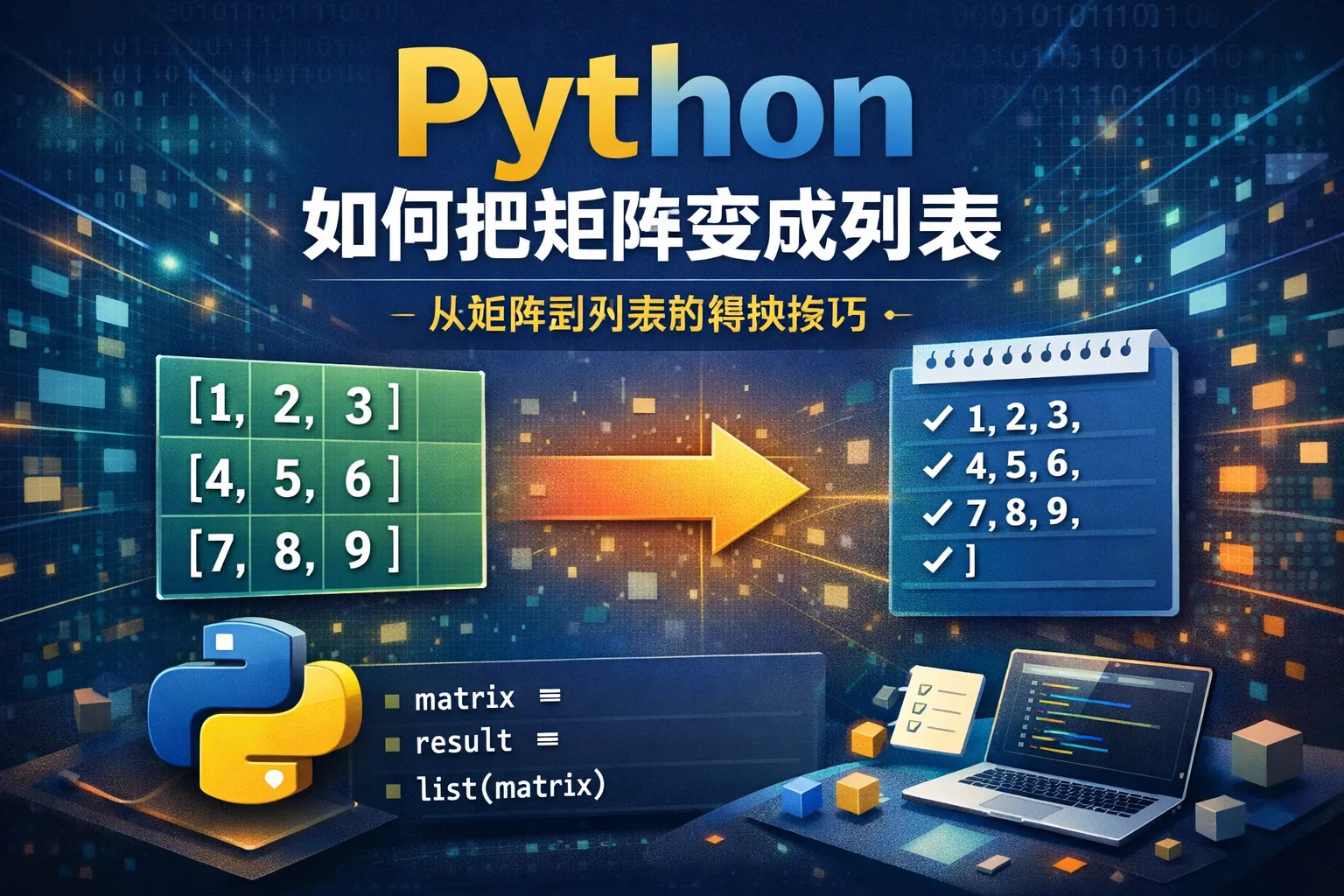 python如何把矩阵变成列表