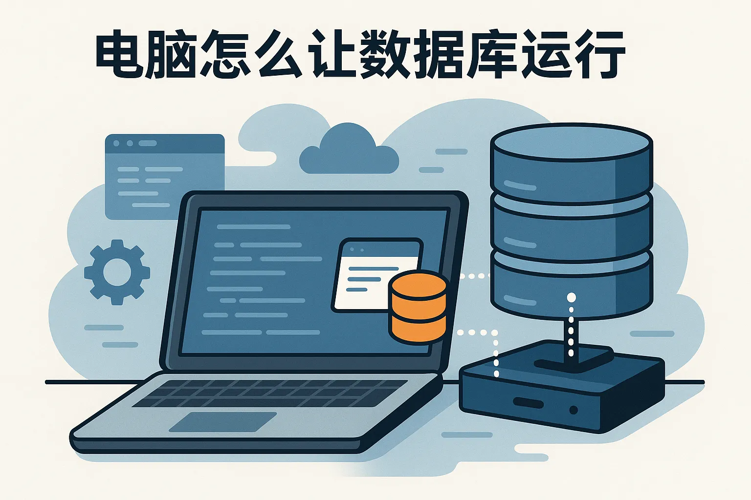 电脑怎么让数据库运行