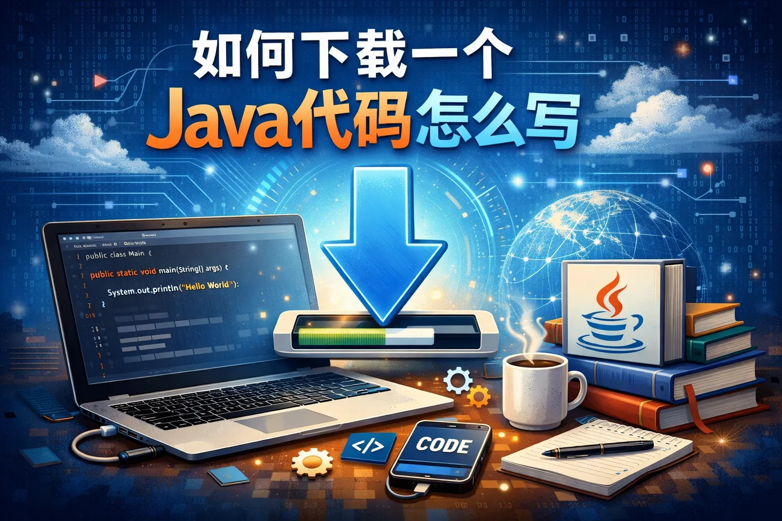 如何下载一个java代码怎么写