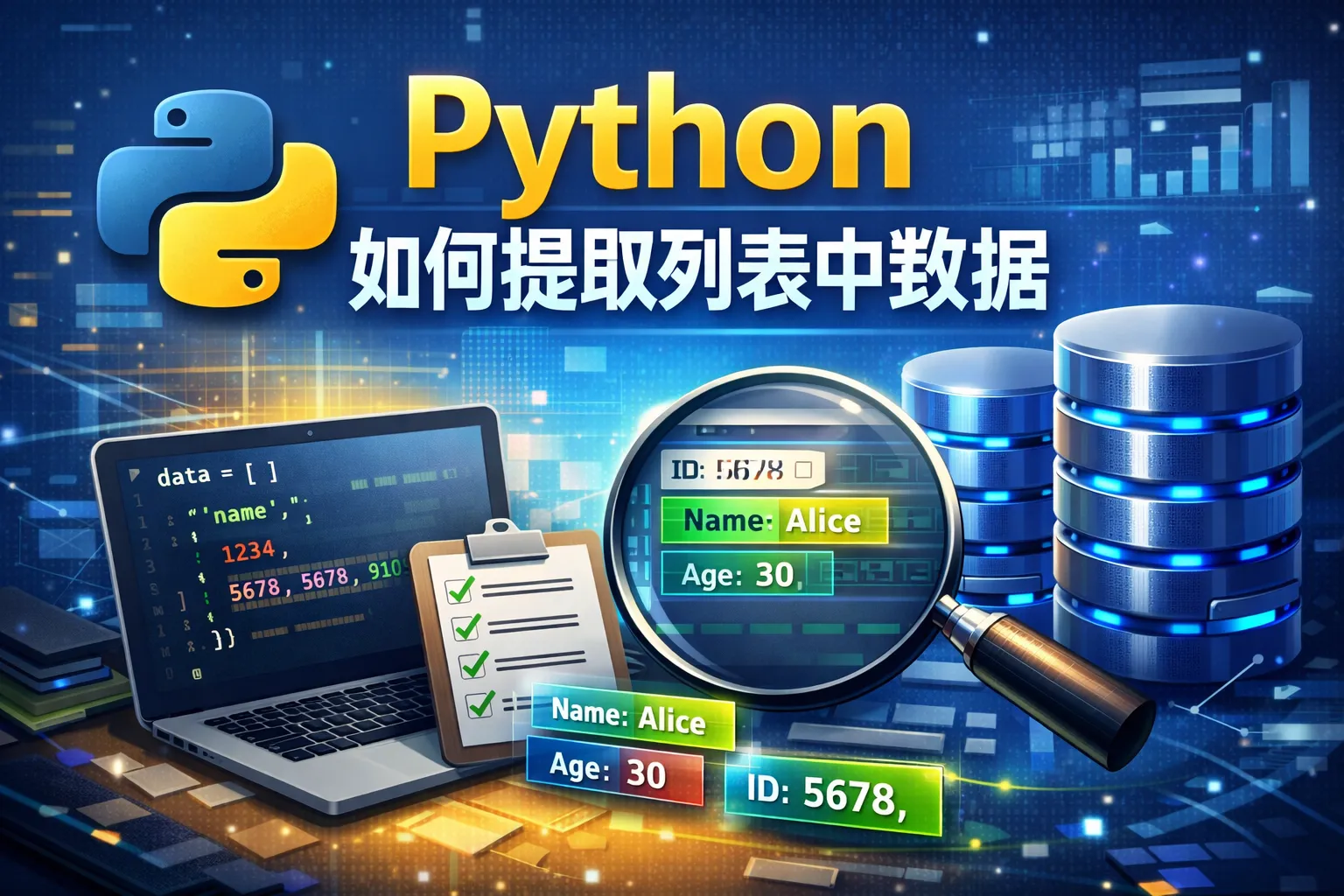 python如何提取列表中数据库