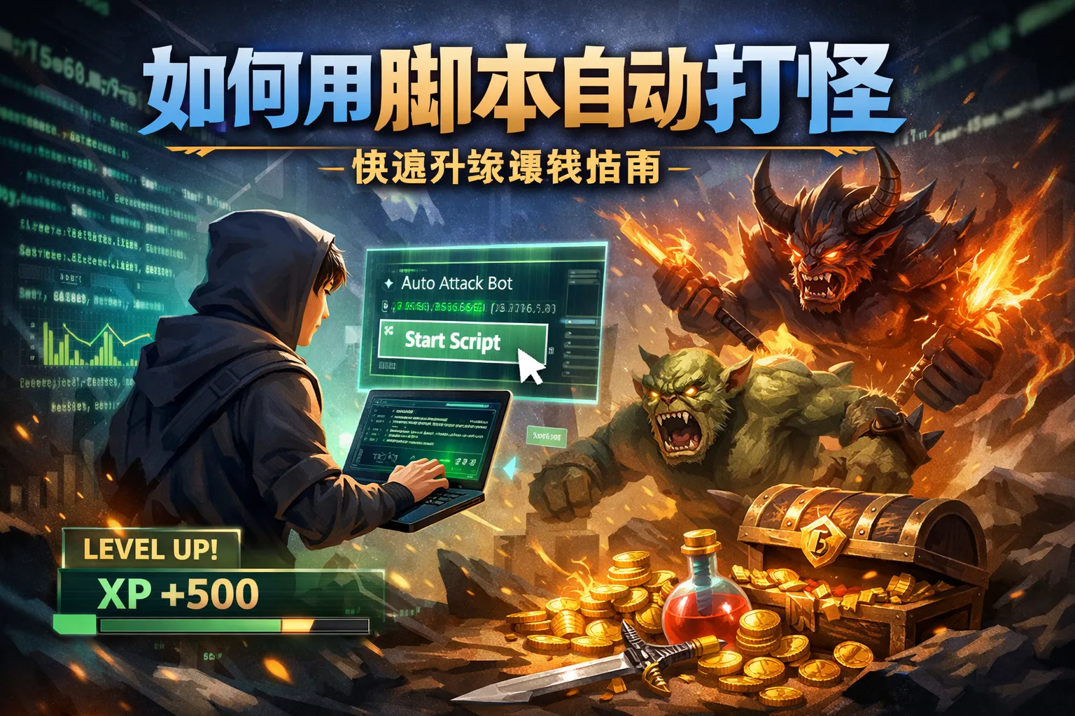 如何用脚本自动打怪