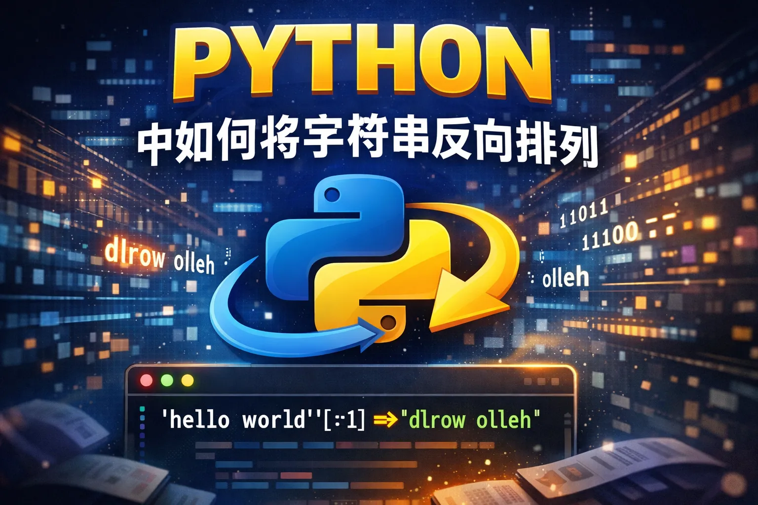 python中如何将字符串反向排列