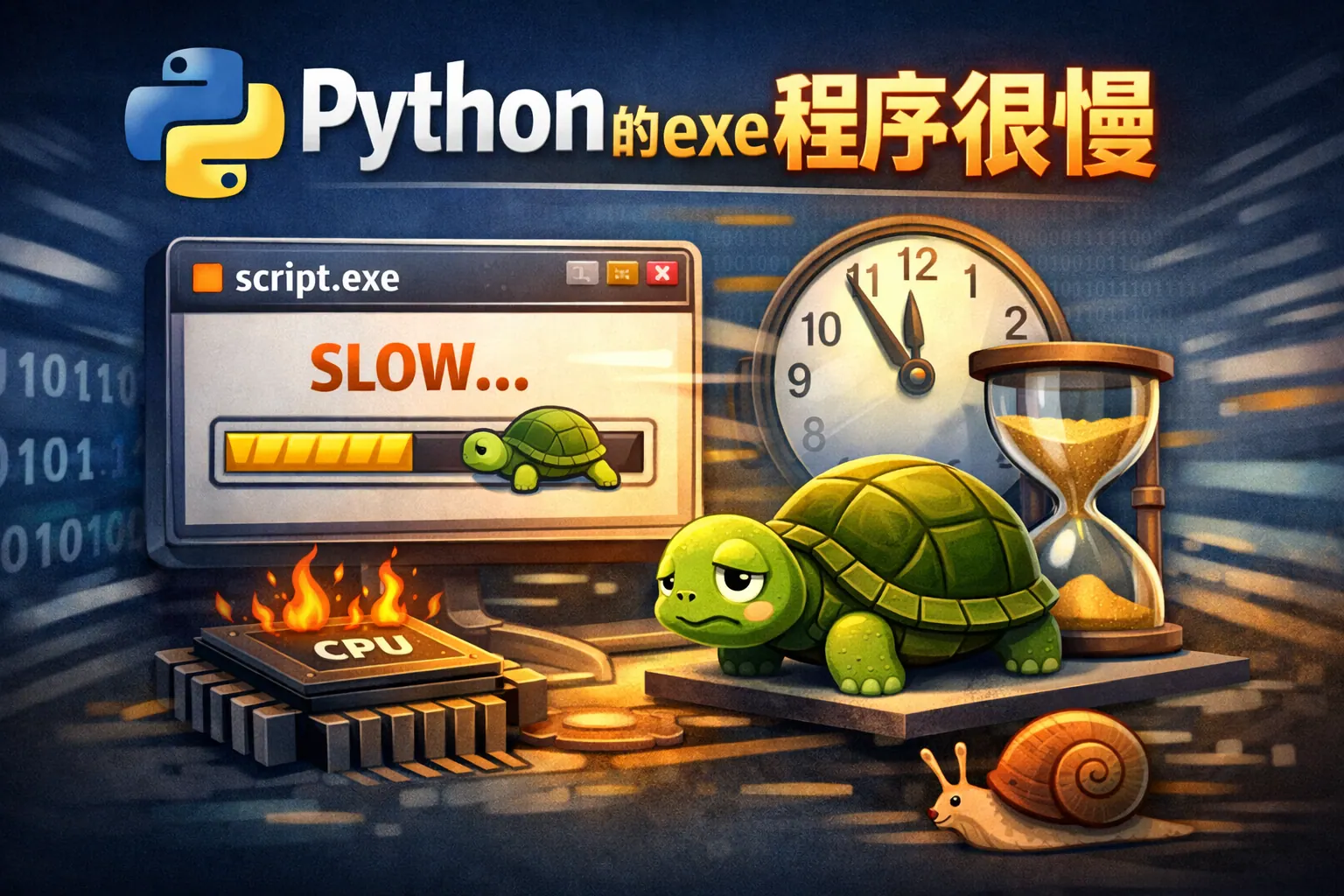 python的exe程序运行很慢
