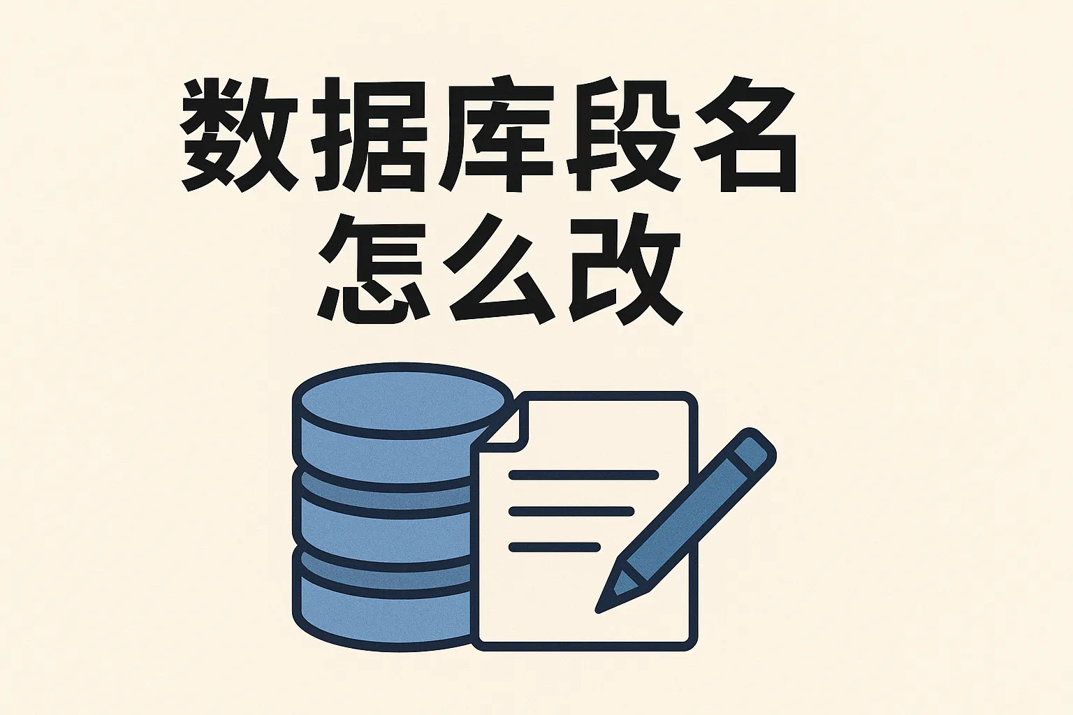 数据库段名怎么改