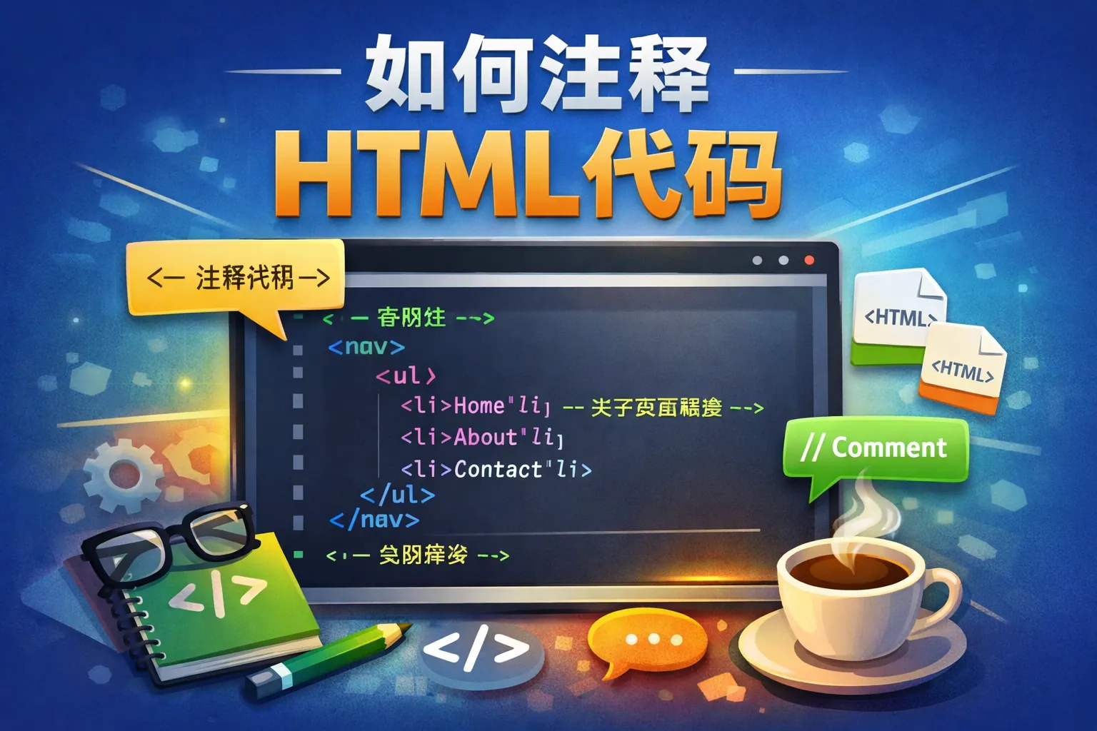 如何注释html代码