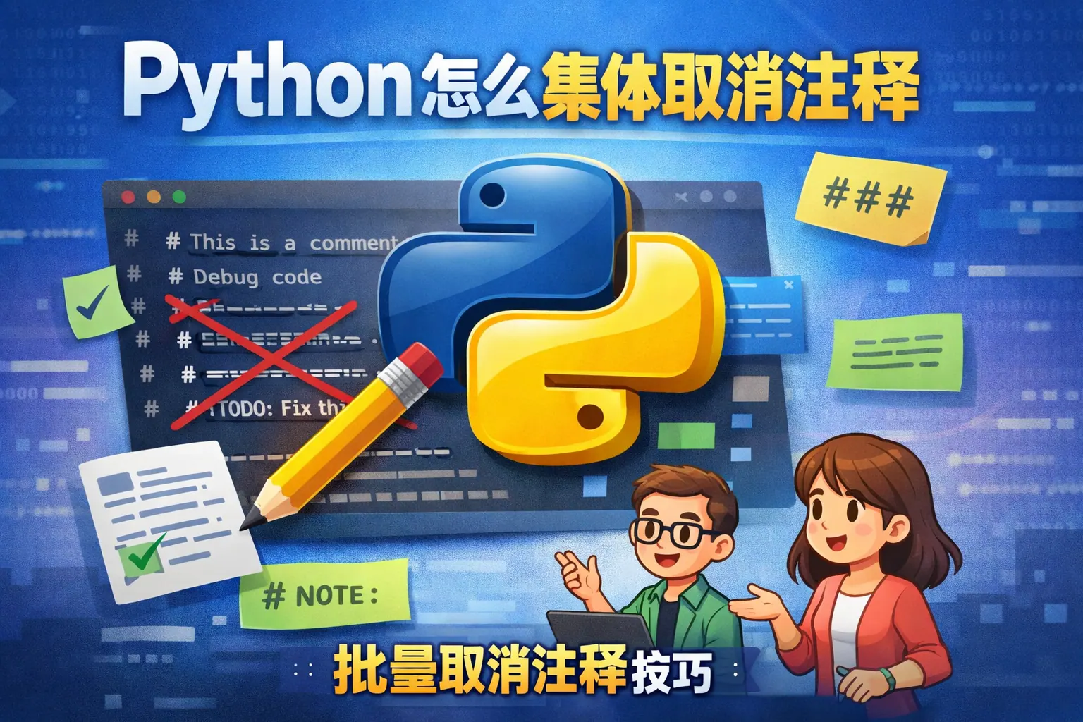 python怎么集体取消注释