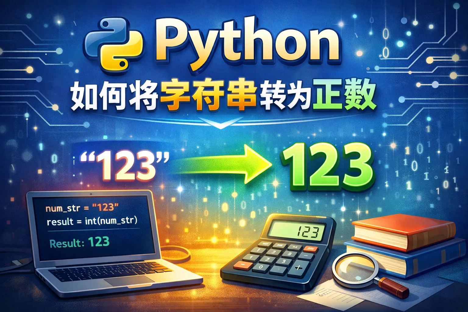 python如何将字符串转为正数