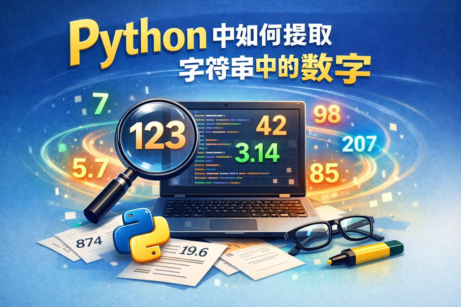 python中如何提取字符串中的数字