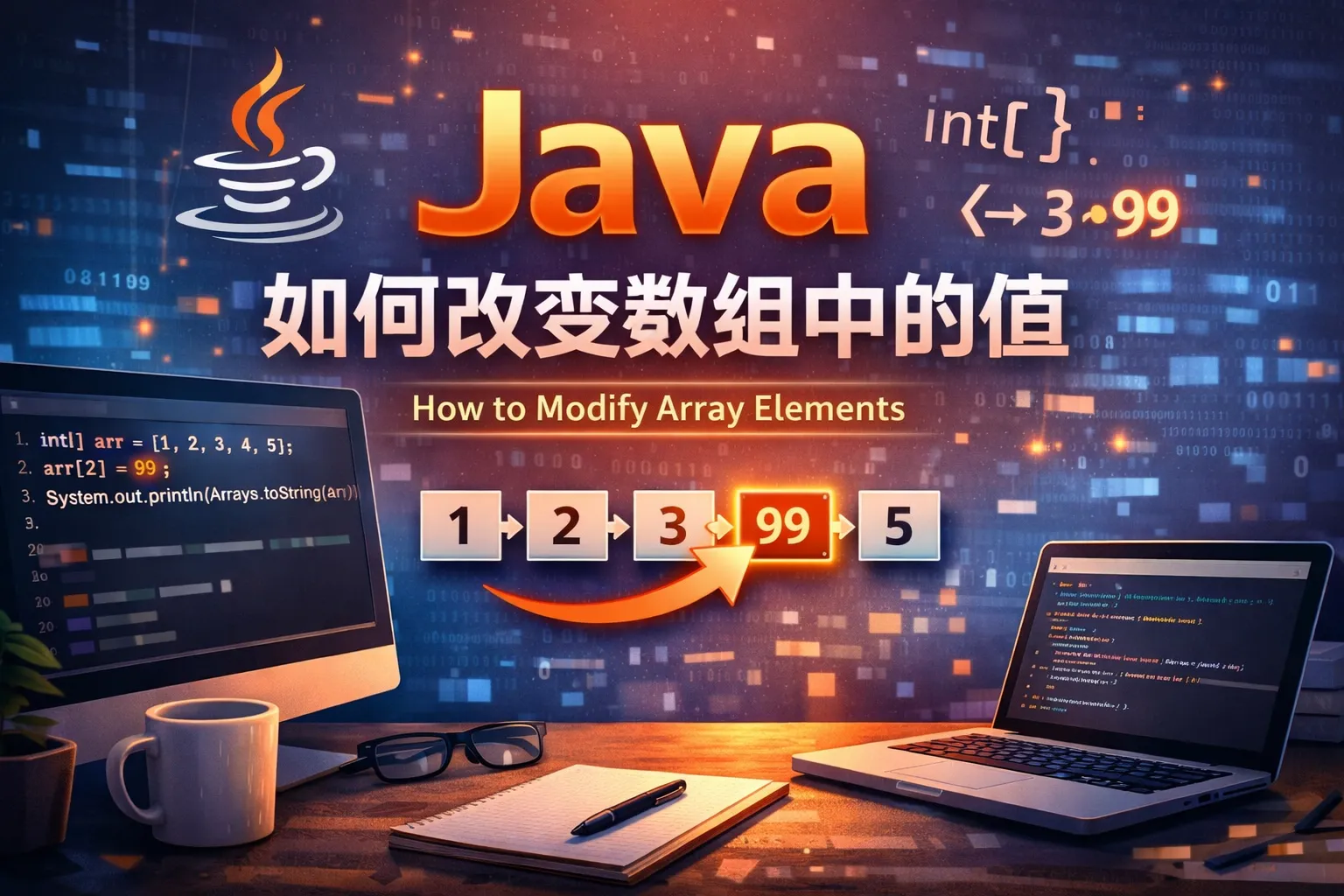 java如何改变数组中的值