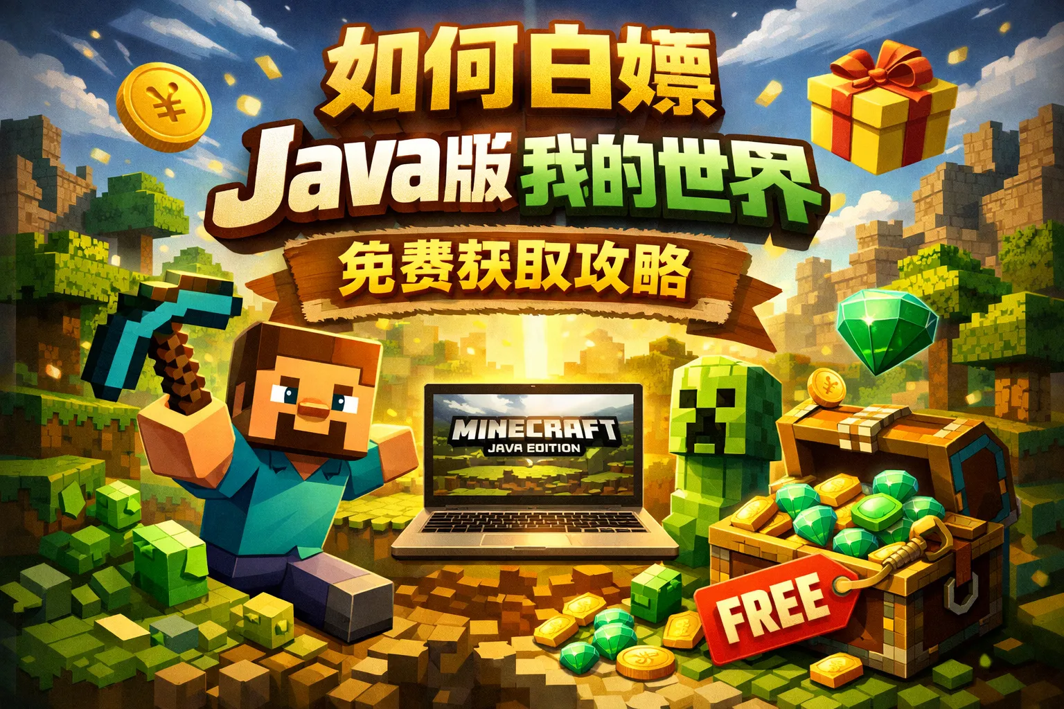 如何白嫖Java版我的世界
