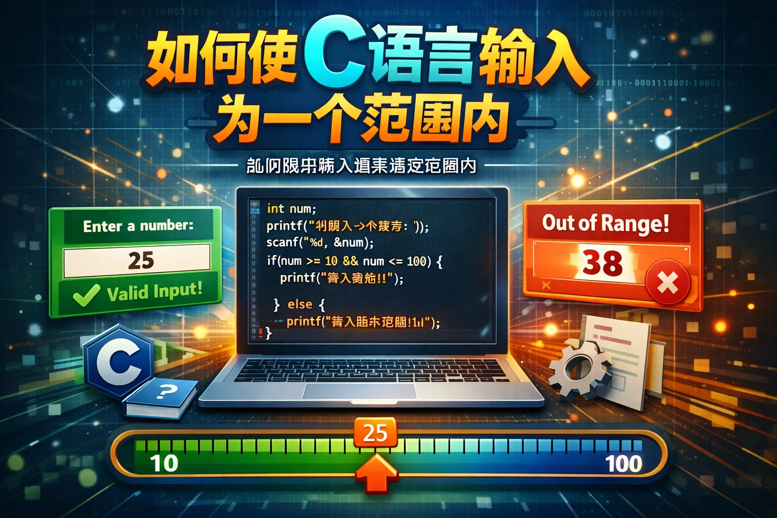 如何使c语言输入为一个范围内