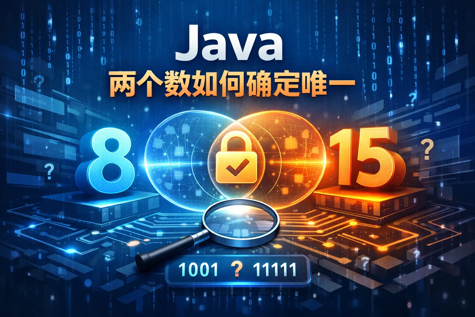 java两个数如何确定唯一