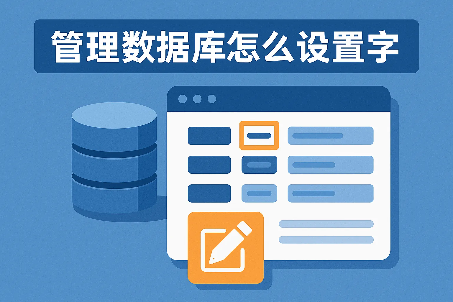 管理数据库怎么设置字段