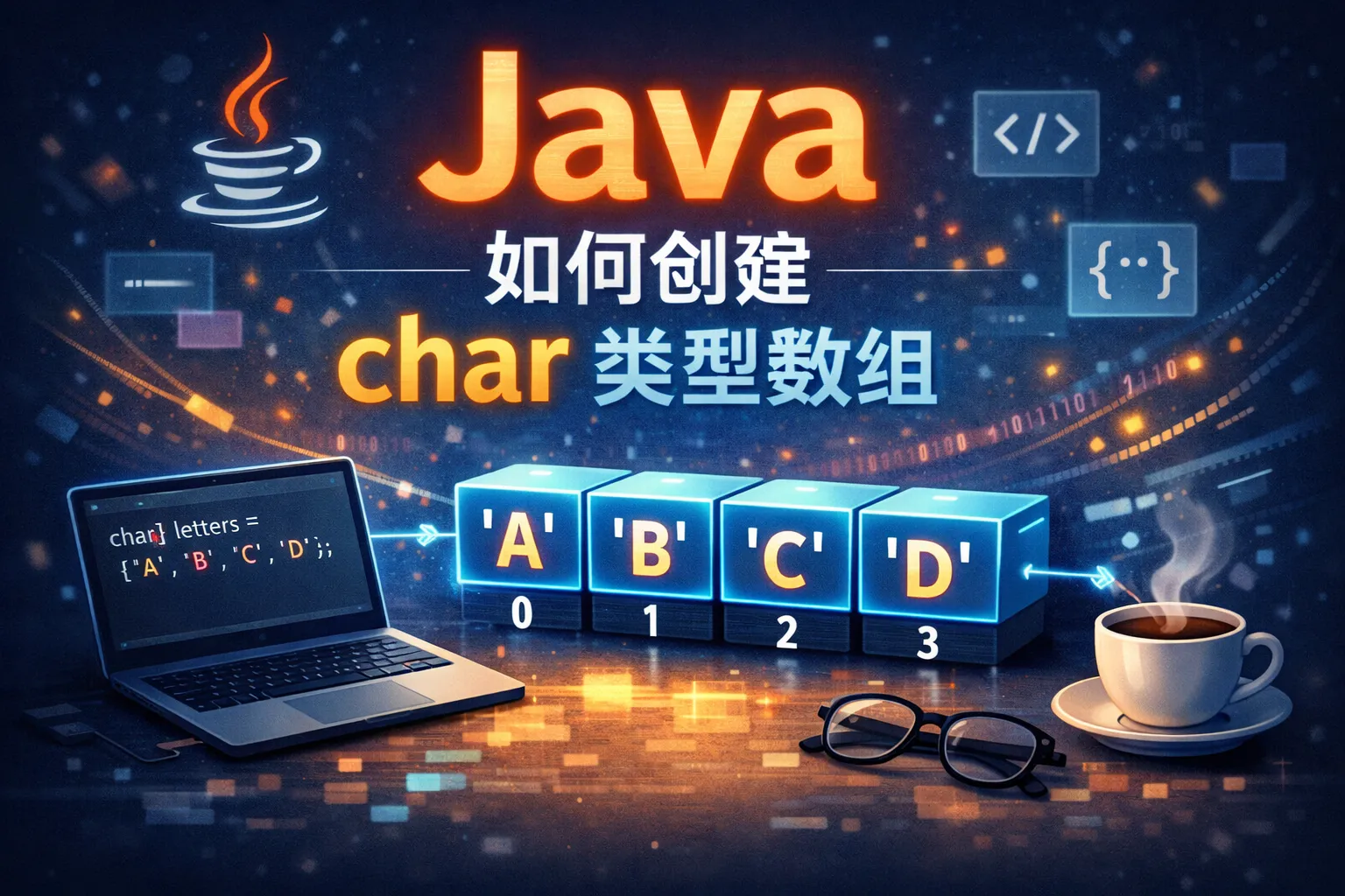 java如何创建char类型数组
