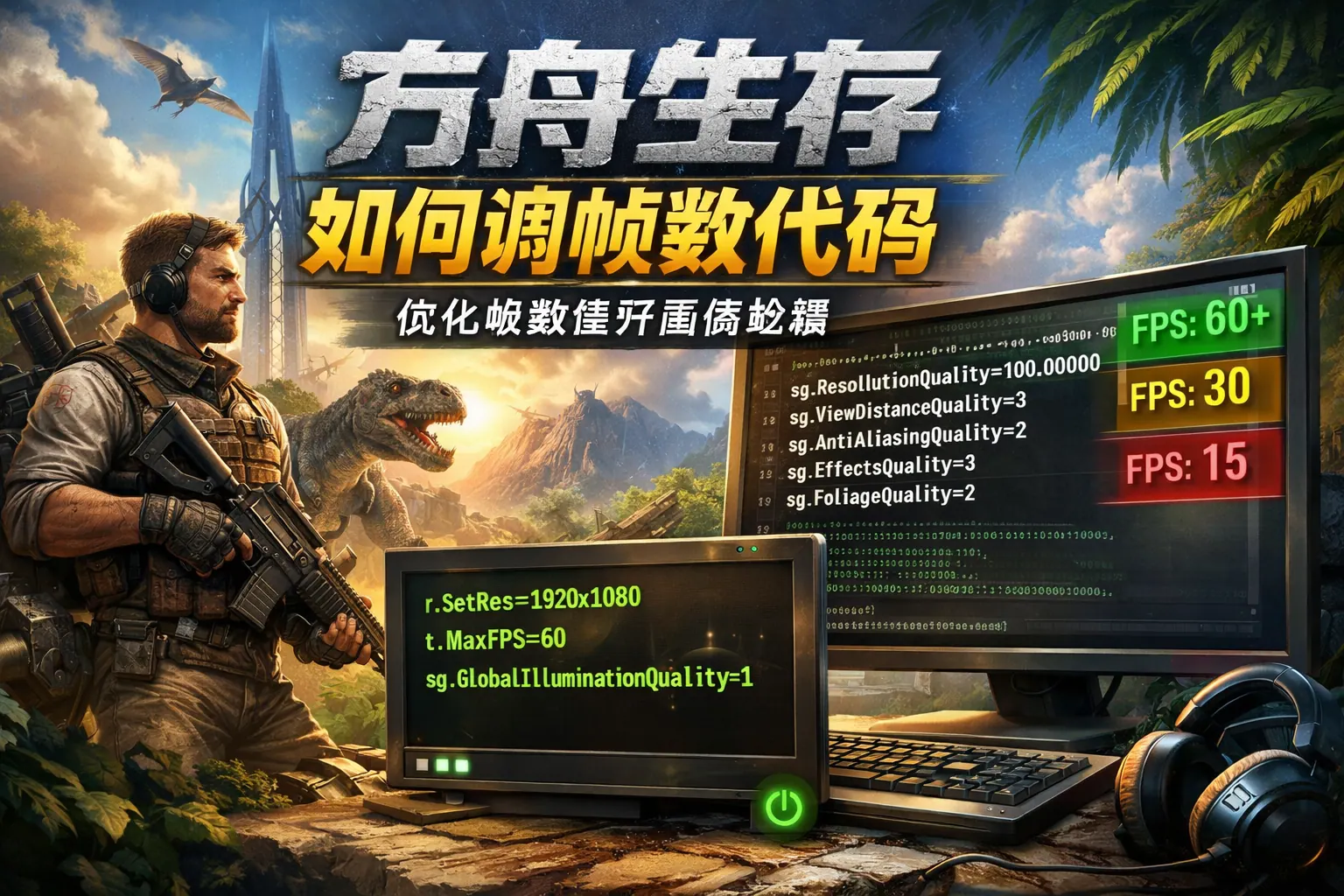 方舟生存如何调帧数代码