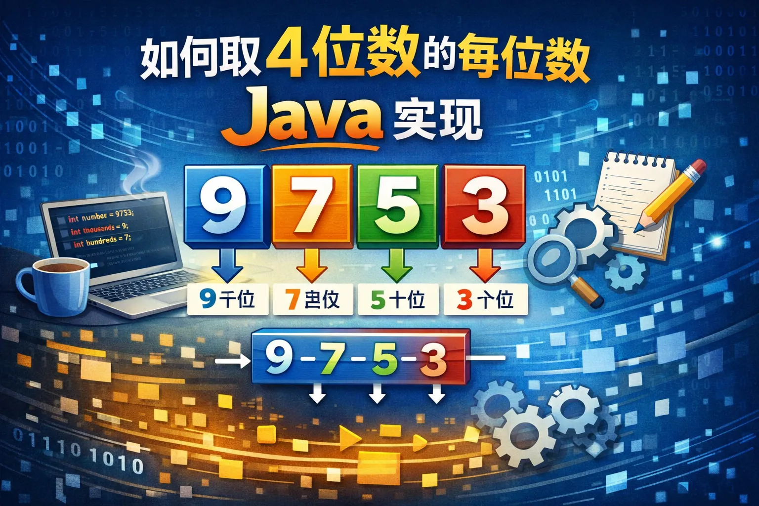 如何取4位数的每位数java