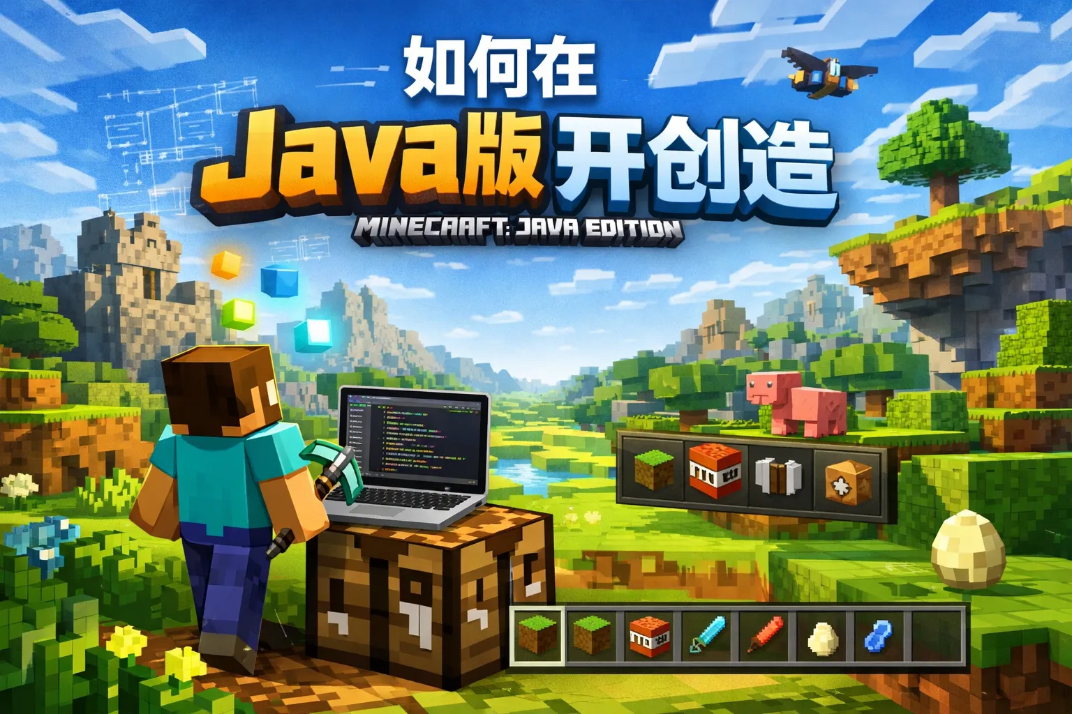 如何在java版开创造