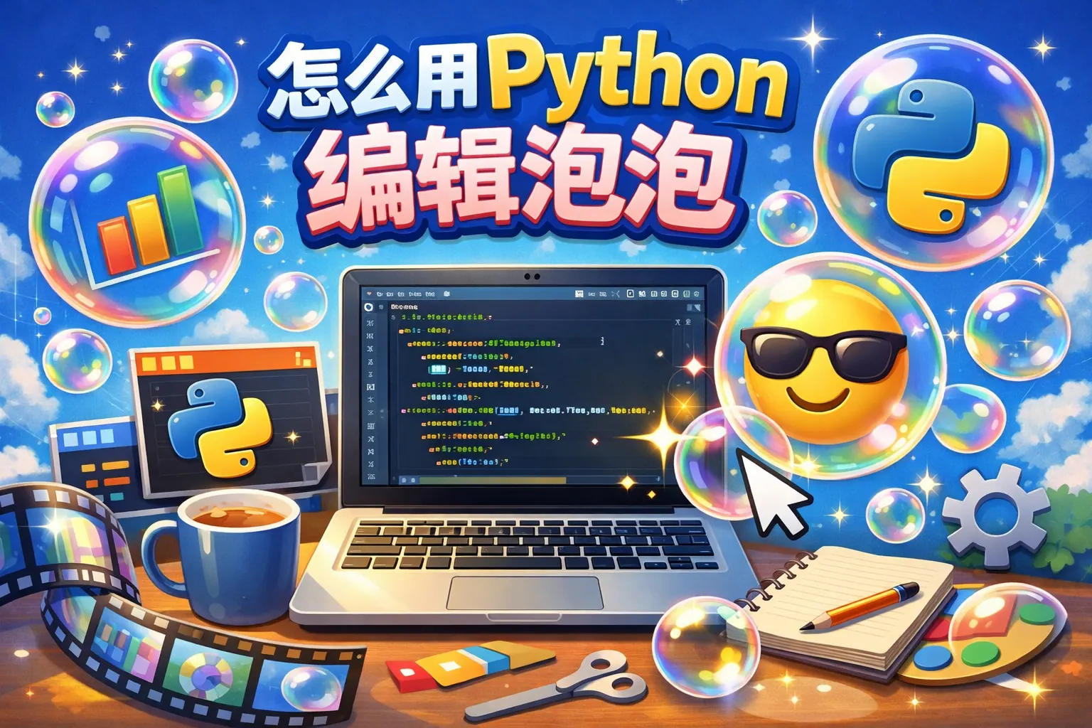 怎么用python编辑泡泡